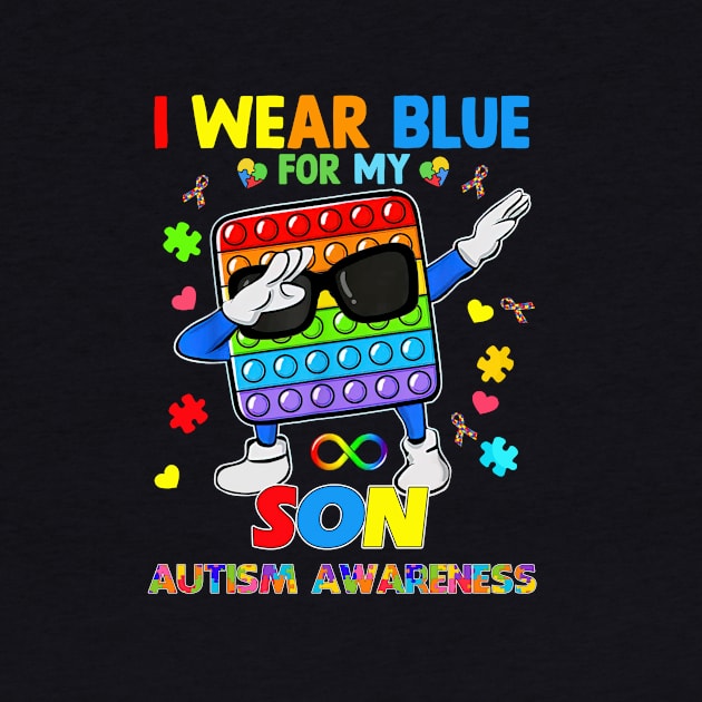 Poplt Dab I Wear Blue For My Son Puzzle Autism Awareness by Brodrick Arlette Store